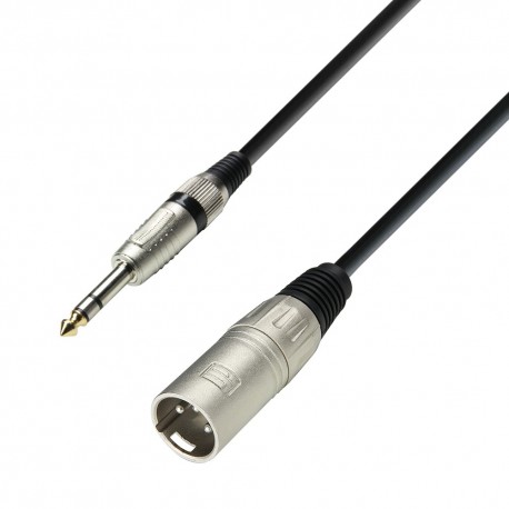 Adam Hall Cables K3 BMV 1000 Mikrofonkabel XLR male auf 6,3 mm Klinke stereo 10 m