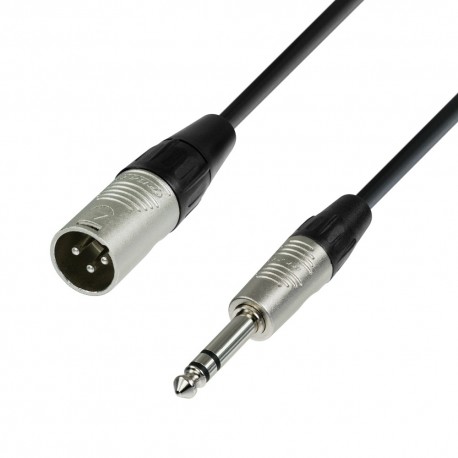 Adam Hall Cables K4 BMV 0500 Mikrofonkabel REAN XLR Male auf 6,3 mm Klinke Stereo 5 m