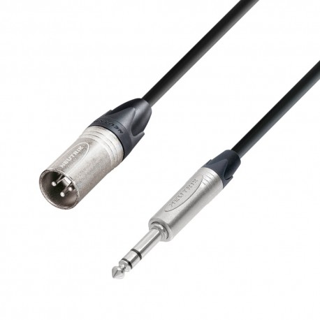 Adam Hall Cables K5 BMV 1000 Mikrofonkabel Neutrik XLR male auf 6,3 mm Klinke stereo 10 m