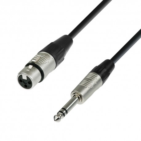 Adam Hall Cables K4 BFV 0750 Mikrofonkabel REAN XLR Female auf 6,3 mm Klinke Stereo 7,5 m