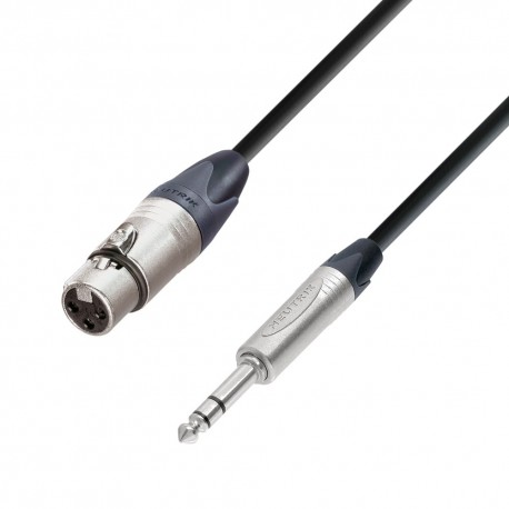 Adam Hall Cables K5 BFV 1000 Mikrofonkabel Neutrik XLR female auf 6,3 mm Klinke stereo 10 m