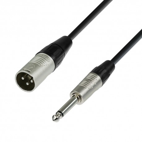 Adam Hall Cables K4 MMP 0750 Mikrofonkabel REAN XLR male auf 6,3 mm Klinke mono 7,5 m