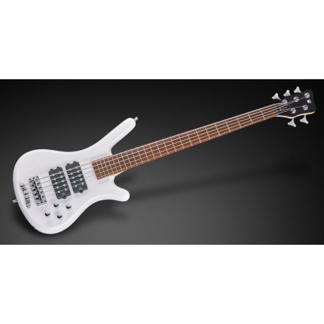 Warwick RockBass Corvette $$ 5-saitiger E-Bass Solid White High Polish