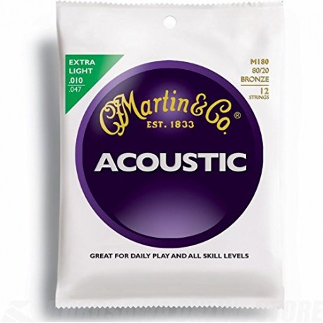 Martin & Co. Acoustic 12-Saiter Extra Light 10 Bronze M180